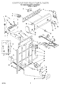 CONTROLS AND REAR PANEL Diagram and Parts List for RAB4232EW0  Roper Washer