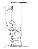 BRAKE AND DRIVE TUBE Diagram and Parts List for LC4500XTW1  Whirlpool Washer