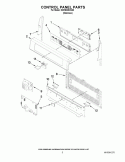 CONTROL PANEL PARTS Diagram and Parts List for KERS308XSS0  KitchenAid Range