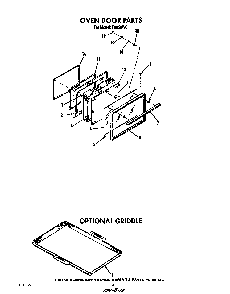 Oven Door Diagram and Parts List for F8858*0  Roper Range