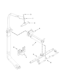 Upper Wash And Rinse Parts Diagram and Parts List for KDTM404ESS1  KitchenAid Dishwasher