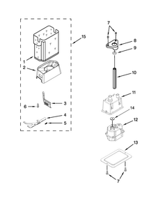 Motor And Ice Container Parts Diagram and Parts List for KBSD502ESS00  KitchenAid Refrigerator