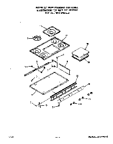 Main Top Diagram and Parts List for 1633*2A  Roper Range