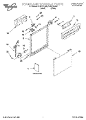 FRAME AND CONSOLE, LITERATURE Diagram and Parts List for DU931SCGQ0  Whirlpool Dishwasher