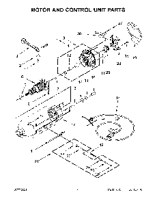 Motor And Control Unit Parts Diagram and Parts List for 5KSM150FBEER4  KitchenAid Mixer