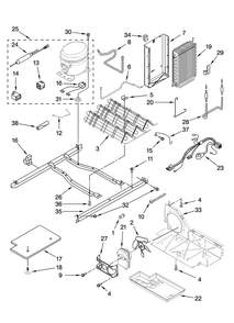Unit Parts Diagram and Parts List for ED5LVAXVQ01  Whirlpool Refrigerator
