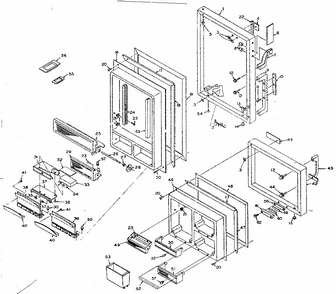 Door Parts Diagram and Parts List for 106R16GBC1  Kenmore Refrigerator