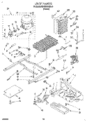 UNIT Diagram and Parts List for KSRB25QABL10  KitchenAid Refrigerator