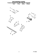TOP VENTING Diagram and Parts List for GY396LXPB03  Whirlpool Range