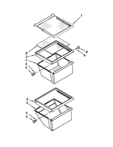 Refrigerator Shelf Parts Diagram and Parts List for 10640212011  Kenmore Refrigerator