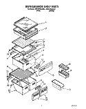 REFRIGERATOR SHELF Diagram and Parts List for 8ED25DQXAN01  Whirlpool Refrigerator