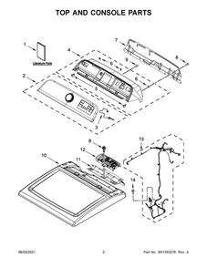 Part Location Diagram of W11459154 Whirlpool HARNS-WIRE