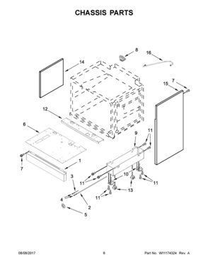 04 - CHASSIS PARTS Diagram and Parts List for JLRP536WP01  Whirlpool Range