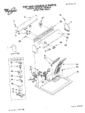 TOP AND CONSOLE, LITERATURE Diagram and Parts List for LGR4634JT2  Whirlpool Dryer