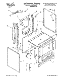 EXTERNAL Diagram and Parts List for SF330PEWQ3  Whirlpool Range