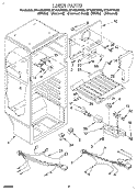 LINER, LIT/OPTIONAL Diagram and Parts List for ET14JKXAG02  Whirlpool Refrigerator