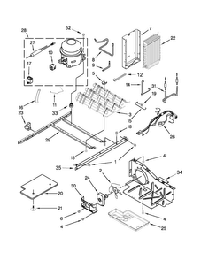Unit Parts Diagram and Parts List for 10641153210  Kenmore Refrigerator