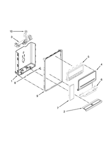 Dispenser Parts Diagram and Parts List for WRF560SEYW01  Whirlpool Refrigerator