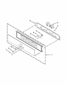 Control Panel Parts Diagram and Parts List for IBS650PXB01  Whirlpool Wall Oven