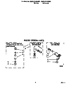 Water System Diagram and Parts List for 6MAL5143AW0  Whirlpool Washer