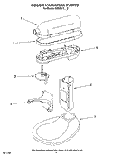 COLOR VARIATION PARTS Diagram and Parts List for 4KB25G1XBU3  KitchenAid Mixer