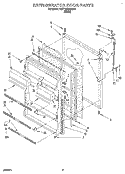 REFRIGERATOR DOOR, LIT/OPTIONAL Diagram and Parts List for 3VET19ZKBW00  Whirlpool Refrigerator