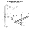 UPPER WASH AND RINSE PARTS Diagram and Parts List for IUD8000RS5  Whirlpool Dishwasher
