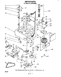 DRIVE Diagram and Parts List for CA2500XMW0  Whirlpool Washer