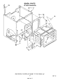 OVEN Diagram and Parts List for RF302BXPW0  Whirlpool Range
