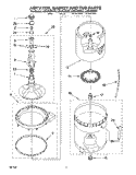 AGITATOR, BASKET AND TUB Diagram and Parts List for LSR7233BQ0  Whirlpool Washer