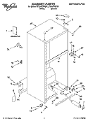CABINET PARTS Diagram and Parts List for ET2AHTXMT01  Whirlpool Refrigerator