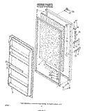 DOOR , LIT/OPTIONAL Diagram and Parts List for EV190FXSW00  Whirlpool Freezer