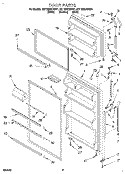 DOOR Diagram and Parts List for 8ET16NKXDN01  Whirlpool Refrigerator