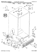 CABINET, LITERATURE Diagram and Parts List for KSRS27IHWH02  KitchenAid Refrigerator