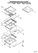 REFRIGERATOR SHELF PARTS Diagram and Parts List for ED2FHAXSL01  Whirlpool Refrigerator