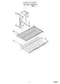 SHELF Diagram and Parts List for RT18ECRFW03  Roper Refrigerator