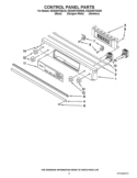 CONTROL PANEL PARTS Diagram and Parts List for KESS907SSS06  KitchenAid Range