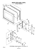 DOOR AND LATCH Diagram and Parts List for MW8300XL0  Whirlpool Microwave
