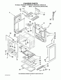 CHASSIS PARTS Diagram and Parts List for WFG374LVD1  Whirlpool Range