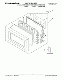 DOOR PARTS Diagram and Parts List for KCMS1555SBL1  KitchenAid Microwave