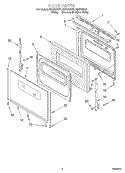 DOOR, OPTIONAL Diagram and Parts List for FES330GQ1  Roper Range