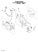 DOOR PARTS, OPTIONAL PARTS (NOT INCLUDED) Diagram and Parts List for YMED9800TB0  Maytag Dryer