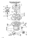 PUMP AND MOTOR Diagram and Parts List for KPDI620T3  KitchenAid Dishwasher