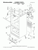 CABINET PARTS Diagram and Parts List for KFIS27CXBL1  KitchenAid Refrigerator