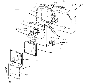 Ductless Range Hood Diagram and Parts List for 1555377060  Kenmore Range Hood