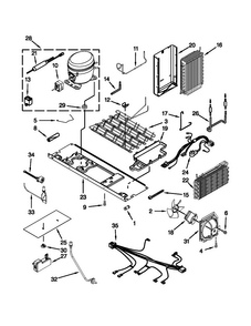 Unit Parts Diagram and Parts List for KSC24C8EYP03  KitchenAid Refrigerator