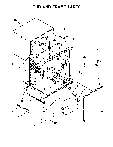 06 - TUB AND FRAME PARTS Diagram and Parts List for WDT730PAHZ0  Whirlpool Dishwasher