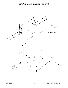 Door And Panel Parts Diagram and Parts List for KDTM704LPA1  KitchenAid Dishwasher