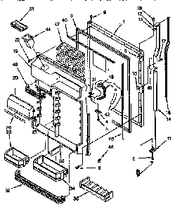 Refrigerator Door Diagram and Parts List for KTRS22QABL01  KitchenAid Refrigerator