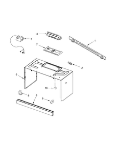 Cabinet And Installation Parts Diagram and Parts List for UMV1160CB2  Whirlpool Microwave